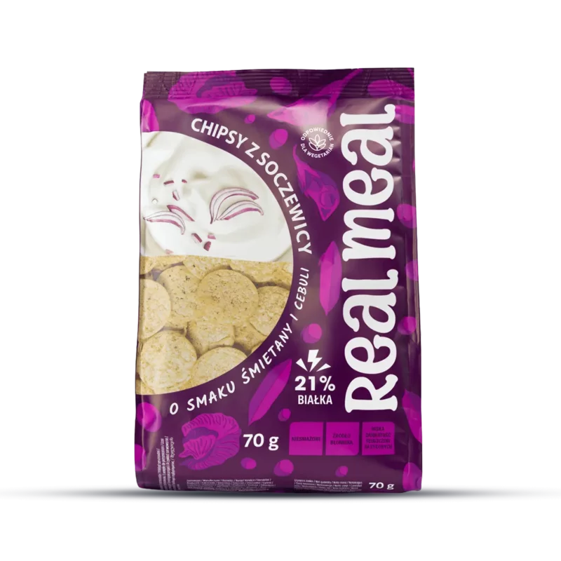 Chipsy z soczewicy o smaku śmietany i cebuli