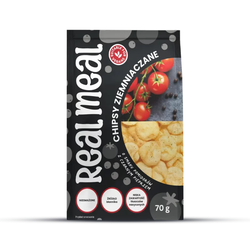 Chipsy ziemniaczane o smaku pomidorów z czarnym pieprzem